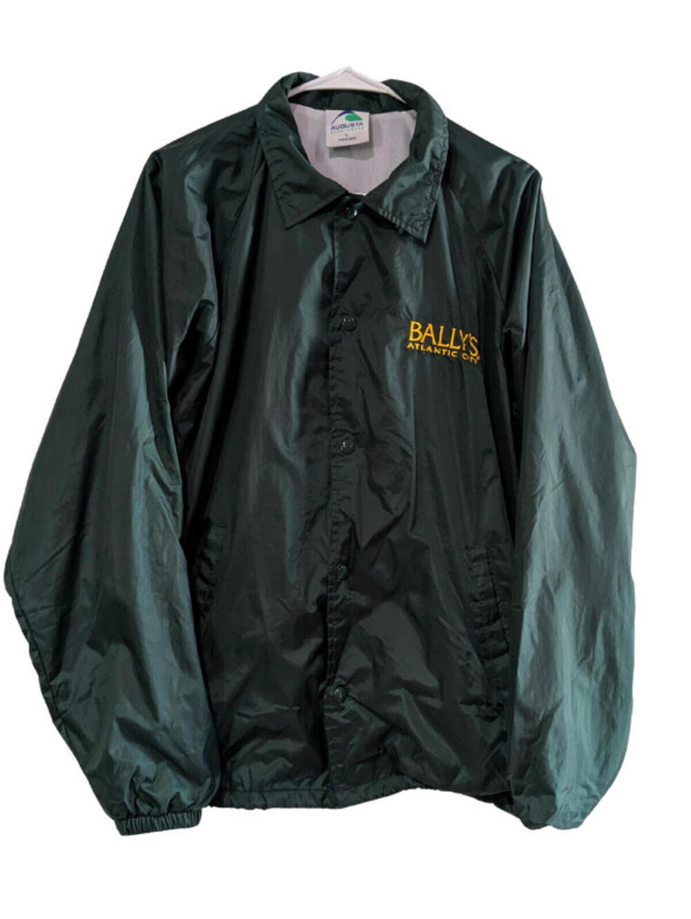 Augusta Sportswear Men's Windbreaker Jacket, Green, Large, Bally's Atlantic City
